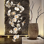 Люстра каскадная из белых цветов каллы и птичек Refined Taste of Light варинант исполнения - 5 | Loft Concept во Владивостоке