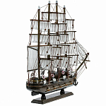 Декоративная модель деревянного тёмно-коричневого парусника в подарочной упаковке With The low варинант исполнения - 2 | Loft Concept во Владивостоке