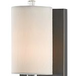 Бра на прозрачном штативе с тканевым абажуром в форме цилиндра Conciseness варинант исполнения - 1 | Loft Concept во Владивостоке