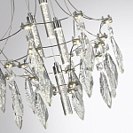 Люстра подвесная из металла с хрустальными подвесками прозрачного цвета Quasar 41 варинант исполнения - 9 | Loft Concept во Владивостоке