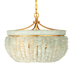 Подвесной светильник с каскадом из стеклянных декоративных элементов на золотом каркасе Shining Sea Glass варинант исполнения - 4 | Loft Concept во Владивостоке