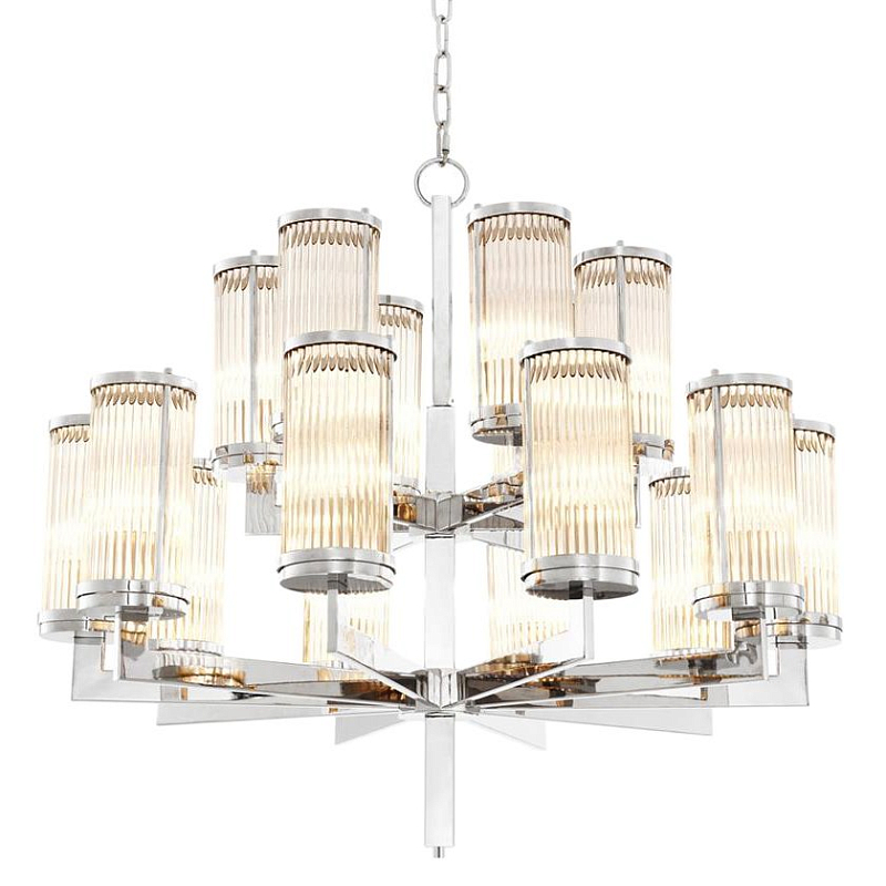 Люстра Chandelier Claridges Никель Прозрачный (Transparent) Люстра Chandelier Claridges Никель Прозрачный (Transparent) во Владивостоке | Loft Concept