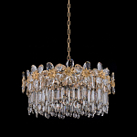 Люстра круглая с декоративными элементами в виде крупных хрустальных цветов Palace Gardens варинант исполнения - 1 | Loft Concept во Владивостоке