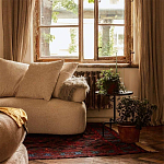 Трехместный диван с обивкой букле молочного цвета Leonois Boucle Sofa варинант исполнения - 4 | Loft Concept во Владивостоке