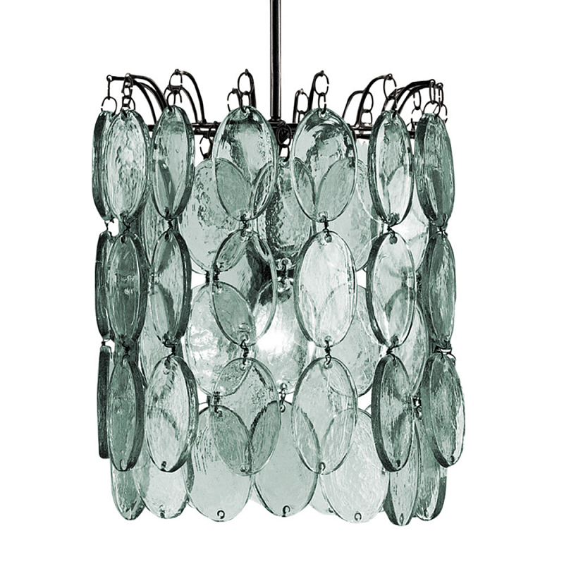 Подвесной светильник с каскадом из декоративных элементов Glass Pendant Черный Прозрачный Подвесной светильник с каскадом из декоративных элементов Glass Pendant Черный Прозрачный во Владивостоке | Loft Concept