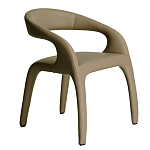 Стул обеденный бежевый из экокожи Unique Futuristic Chair варинант исполнения - 1 | Loft Concept во Владивостоке