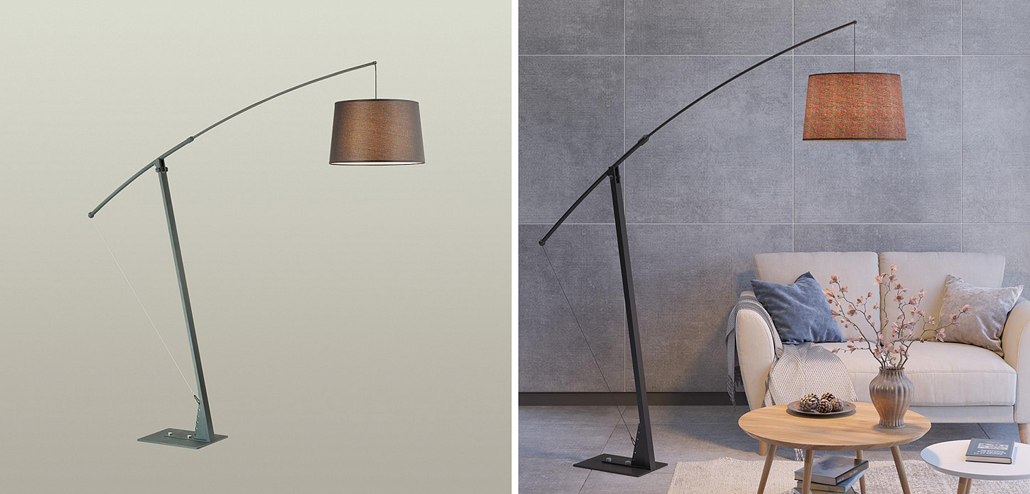 Торшер Floor Lamp Colin black Торшер Floor Lamp Colin black - Loft-Concept во Владивостоке