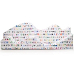 Дизайнерский модульный диван волнистой формы с цветным принтом Poltronova Superonda Sofa варинант исполнения - 41 | Loft Concept во Владивостоке