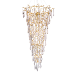 Люстра подвесная в форме перевернутой пирамиды с металлическими ветвями и прозрачными стеклянными подвесками Droplet Chandelier варинант исполнения - 1 | Loft Concept во Владивостоке