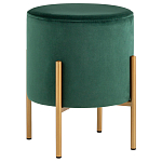 Зеленый пуф на золотистых ножках SANJAY варинант исполнения - 1 | Loft Concept во Владивостоке
