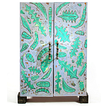 Премиальный Шкаф Defoliation двухстворчатый роспись зеленые листья  варинант исполнения - 2 | Loft Concept во Владивостоке