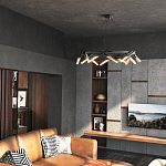 Люстра круглая с трубчатыми лампочками Vanguard Circle варинант исполнения - 4 | Loft Concept во Владивостоке