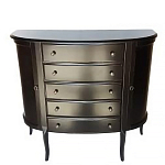 Комод черный из массива березы с 5-ю ящиками и 2-мя дверцами Vintage варинант исполнения - 1 | Loft Concept во Владивостоке