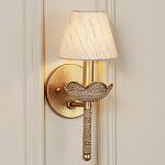 Бра из кованого железа с отделкой плетеной веревкой и сусальным золотом Parisian Style варинант исполнения - 5 | Loft Concept во Владивостоке