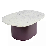 Журнальный столик овальный с мраморной столешницей Decor Showcase варинант исполнения - 1 | Loft Concept во Владивостоке