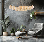 Люстра подвесная круглая с сферическими плафонами из натурального камня Glowing Spheres варинант исполнения - 8 | Loft Concept во Владивостоке