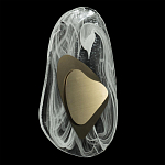 Бра овальное из стекла с золотым элементом Flow Texture  варинант исполнения - 8 | Loft Concept во Владивостоке