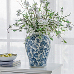 Ваза с крышкой и бело-синим цветочным узором Blue & White Ornament  варинант исполнения - 5 | Loft Concept во Владивостоке