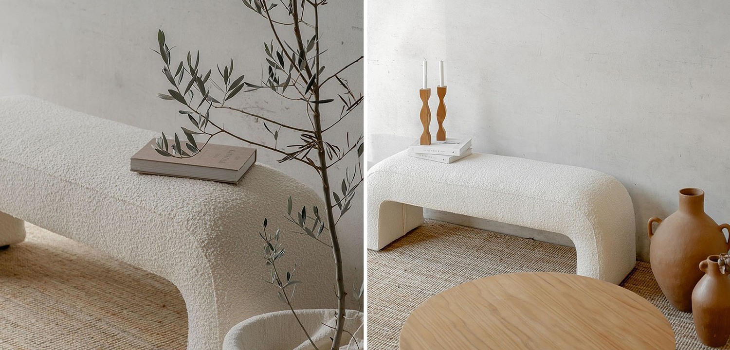 Банкетка Karl Springer Style Large Waterfall Bench in Ivory Boucle Банкетка Karl Springer Style Large Waterfall Bench in Ivory Boucle - Loft-Concept во Владивостоке