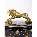 Шкатулка черного цвета с крышкой с фигуркой льва Eden Garden варинант исполнения - 2 | Loft Concept во Владивостоке