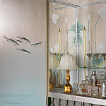 Обои ручная роспись Jakuchu Original colourway on Tarnished Silver gilded paper варинант исполнения - 3 | Loft Concept во Владивостоке