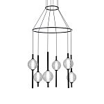 Люстра светодиодная с 6-ю сферическими стеклянными плафонами Splatter варинант исполнения - 2 | Loft Concept во Владивостоке