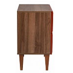 Тумба прикроватная красная из массива бука с 2-мя ящиками Wenge Light варинант исполнения - 2 | Loft Concept во Владивостоке