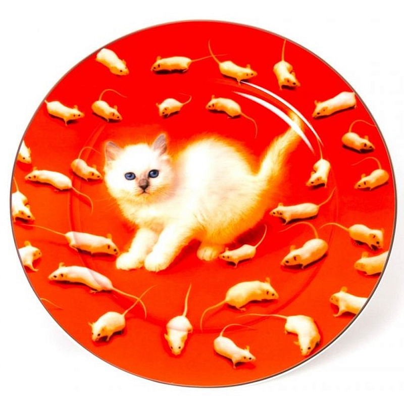 Тарелка Seletti Kitten Оранжевый Бежевый Тарелка Seletti Kitten Оранжевый Бежевый во Владивостоке | Loft Concept
