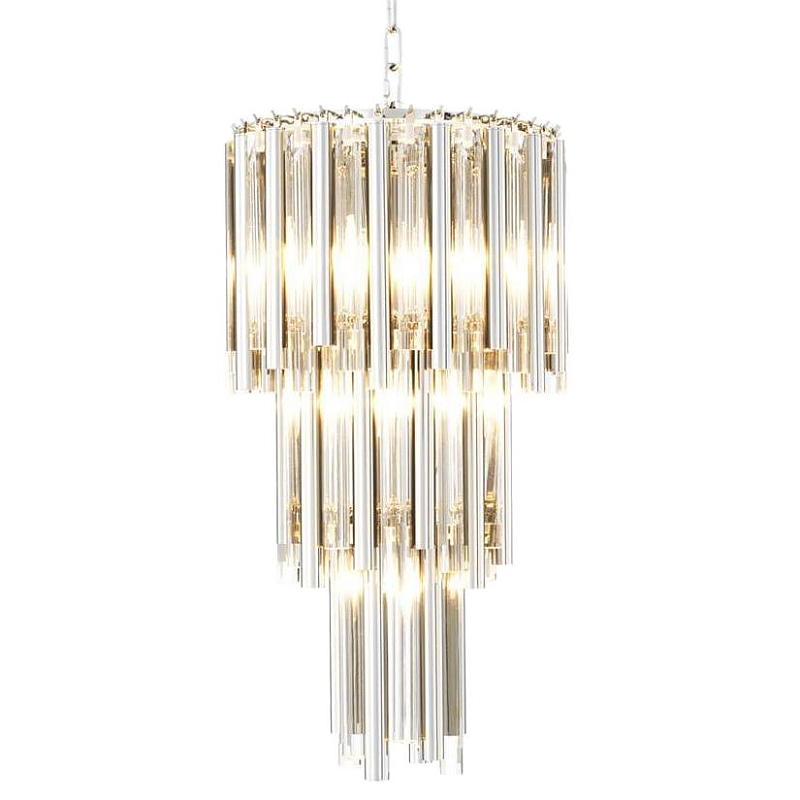 Люстра Chandelier Gigi S Nickel Никель Прозрачное Стекло Люстра Chandelier Gigi S Nickel Никель Прозрачное Стекло во Владивостоке | Loft Concept