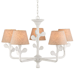Люстра с белым каркасом и тканевыми абажурами Natural Stems варинант исполнения - 1 | Loft Concept во Владивостоке