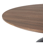 Столик журнальный с круглой деревянной столешницей на черном фактурном основании Bourgeon варинант исполнения - 1 | Loft Concept во Владивостоке