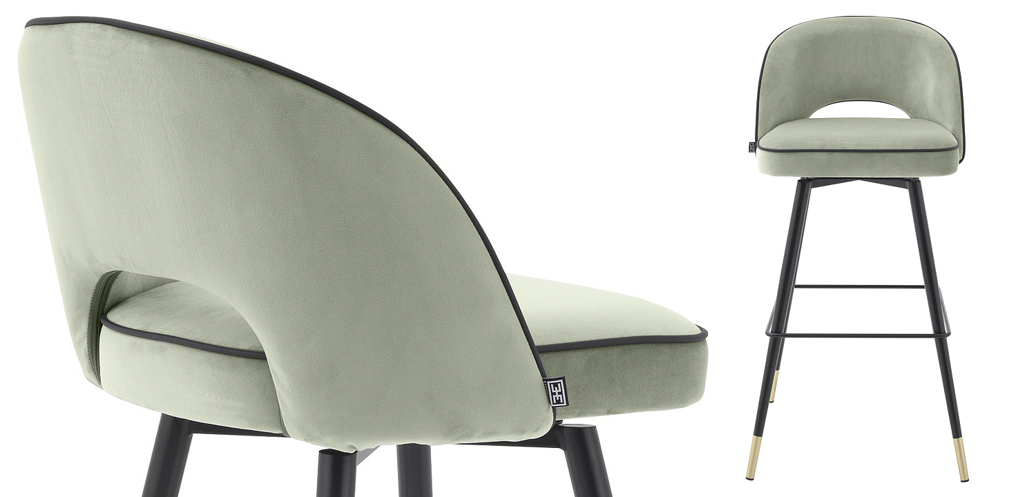 Комплект барных стульев Eichholtz Bar Stool Cliff set of 2 pistache green Комплект барных стульев Eichholtz Bar Stool Cliff set of 2 pistache green - Loft-Concept во Владивостоке
