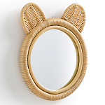 Зеркало из ротанга в форме головы медведя Wicrer Furniture варинант исполнения - 2 | Loft Concept во Владивостоке