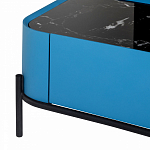 Тумба прикроватная чёрно-голубая с  ящиком Blue Cabinet варинант исполнения - 4 | Loft Concept во Владивостоке