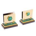 Настольный письменный набор из малахита с декором в виде лошади Leader Organizer варинант исполнения - 5 | Loft Concept во Владивостоке