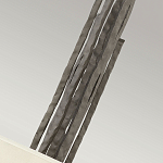 Люстра подвесная с широким белым текстильным абажуром и вертикальными декоративными элементами Hinkley варинант исполнения - 9 | Loft Concept во Владивостоке