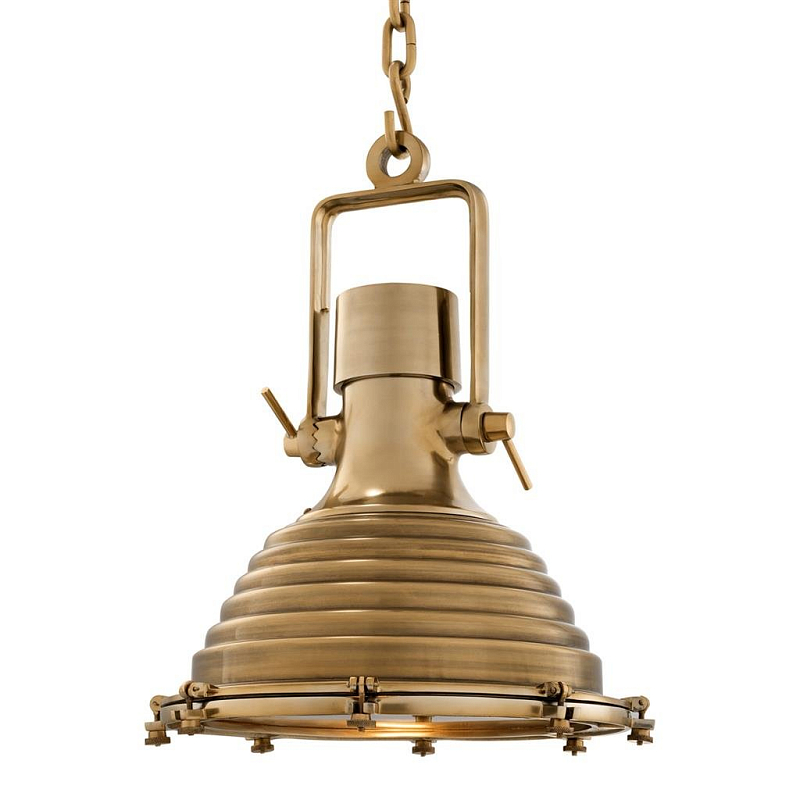 Люстра Lamp Maritime Brass Латунь Античная полированная Прозрачное Стекло во Владивостоке | Loft Concept 