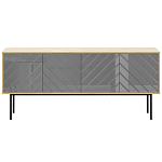 Длинная тумба с зеркальным декором Serena варинант исполнения - 6 | Loft Concept во Владивостоке