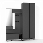 Двухдверный шкаф цвета графит Strict Lines варинант исполнения - 4 | Loft Concept во Владивостоке