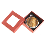 Зеркало карманное складное круглое из натурального камня Оникс в подарочной упаковке Silver Stone Mirrors варинант исполнения - 3 | Loft Concept во Владивостоке