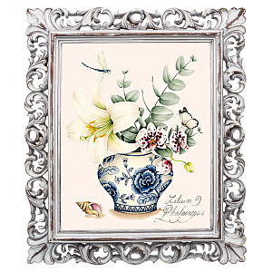 Постер Dragonfly and Eucalyptus Poster