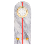 Часы погон МВД подарочные настольные из натурального камня Мрамор Military Clock варинант исполнения - 10 | Loft Concept во Владивостоке