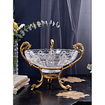 Чаша из прозрачного рельефного стекла на бронзовой подставке Eden Garden варинант исполнения - 4 | Loft Concept во Владивостоке