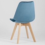 Стул с мягким велюровым сиденьем Arvika Blue варинант исполнения - 5 | Loft Concept во Владивостоке