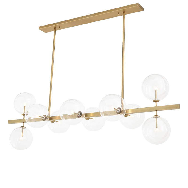 Люстра Chandelier Largo Латунь Античная полированная Прозрачное Стекло Люстра Chandelier Largo Латунь Античная полированная Прозрачное Стекло во Владивостоке | Loft Concept