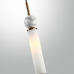 Подвесной светильник с цилиндрическим матовым плафоном и декоративным шаром из камня Orb Essence варинант исполнения - 5 | Loft Concept во Владивостоке