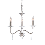 Люстра цвета никель с прозрачными стеклянными подвесками в форме капель Elstead Lighting варинант исполнения - 8 | Loft Concept во Владивостоке