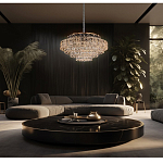 Люстра хрустальная в неоклассическом стиле на золотистом каркасе Majesty варинант исполнения - 1 | Loft Concept во Владивостоке