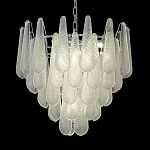 Люстра с подвесками из рифленного стекла в форме капель Textured Glass Chandelier варинант исполнения - 14 | Loft Concept во Владивостоке