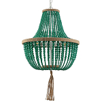 Люстра каплевидной формы украшенная зелеными круглыми бусинами Green Beads Chandelier варинант исполнения - 1 | Loft Concept во Владивостоке